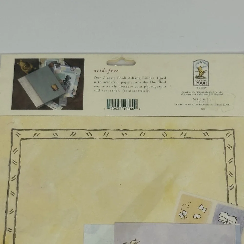 Classic Pooh Scrapbook Page Kit Lot Of 3 Baby/Party And Birthday/Everyday Themes